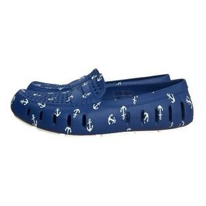 Floafers Men Water Shoes Size 8 Country Club Boat Navy Blue Anchor Loafers